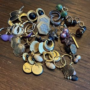 Lot of 25 pierced earrings